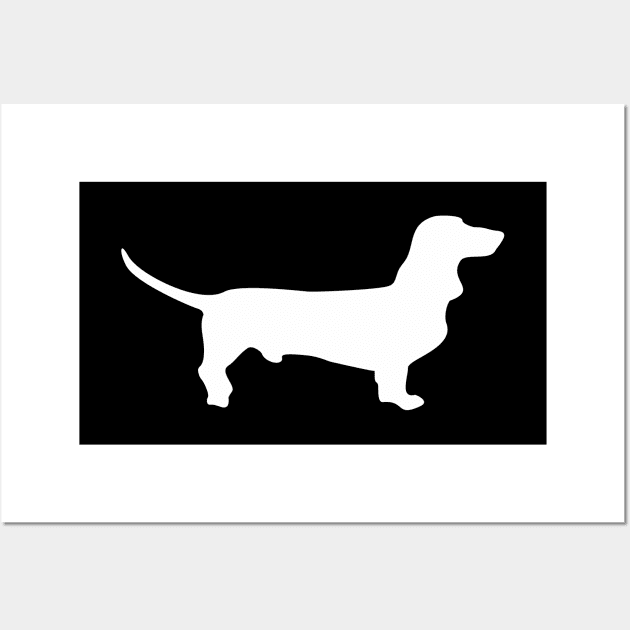 White Dachshund Wall Art by XOOXOO